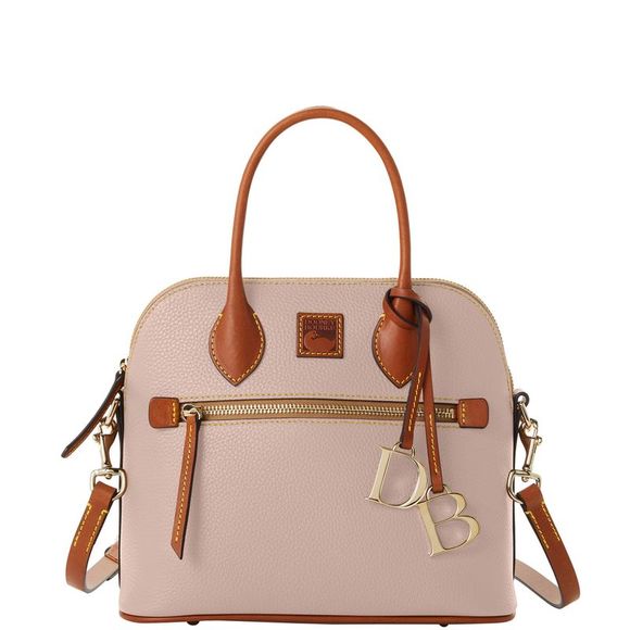 Dooney & Bourke Handbags - Dooney & Bourke Pebble Grain Domed Satchel - Oyster
